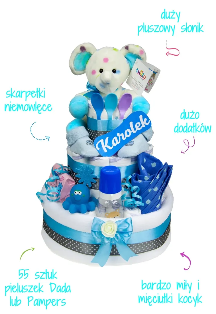 tort-duzy-slonik-niebieski