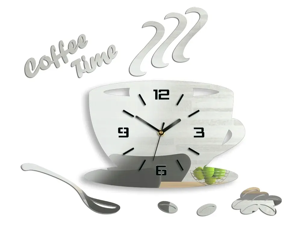 zegar-scienny-duzy-3d-coffe-filizanka-lustro-stan-nowy