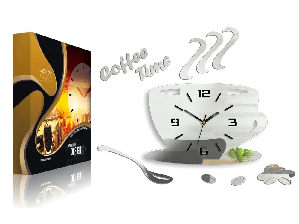 zegar-scienny-duzy-3d-coffe-filizanka-lustro-stan-nowy