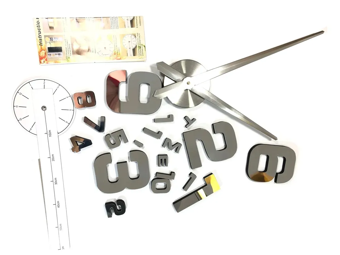 zegar-scienny-modny-naklejany-3d