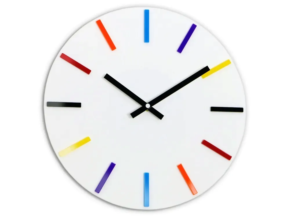 zegar-scienny-colorfull-bialy-cichy-stan-nowy