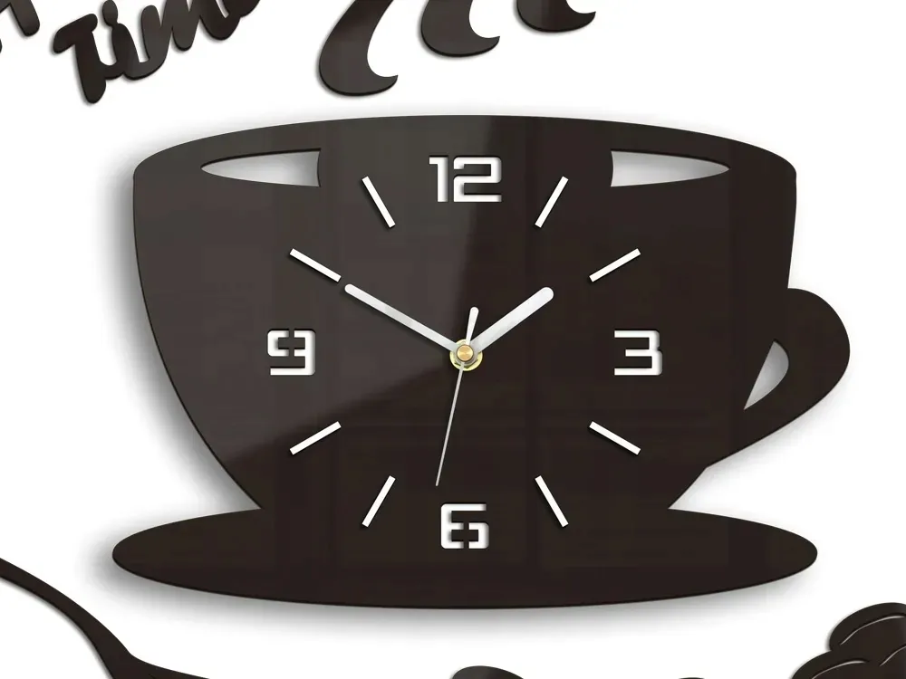 zegar-scienny-duzy-3d-coffe-filizanka-wenge-stan-nowy