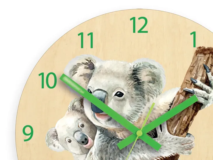 zegar-scienny-koala-ultra-cichy-linia-dziecieca