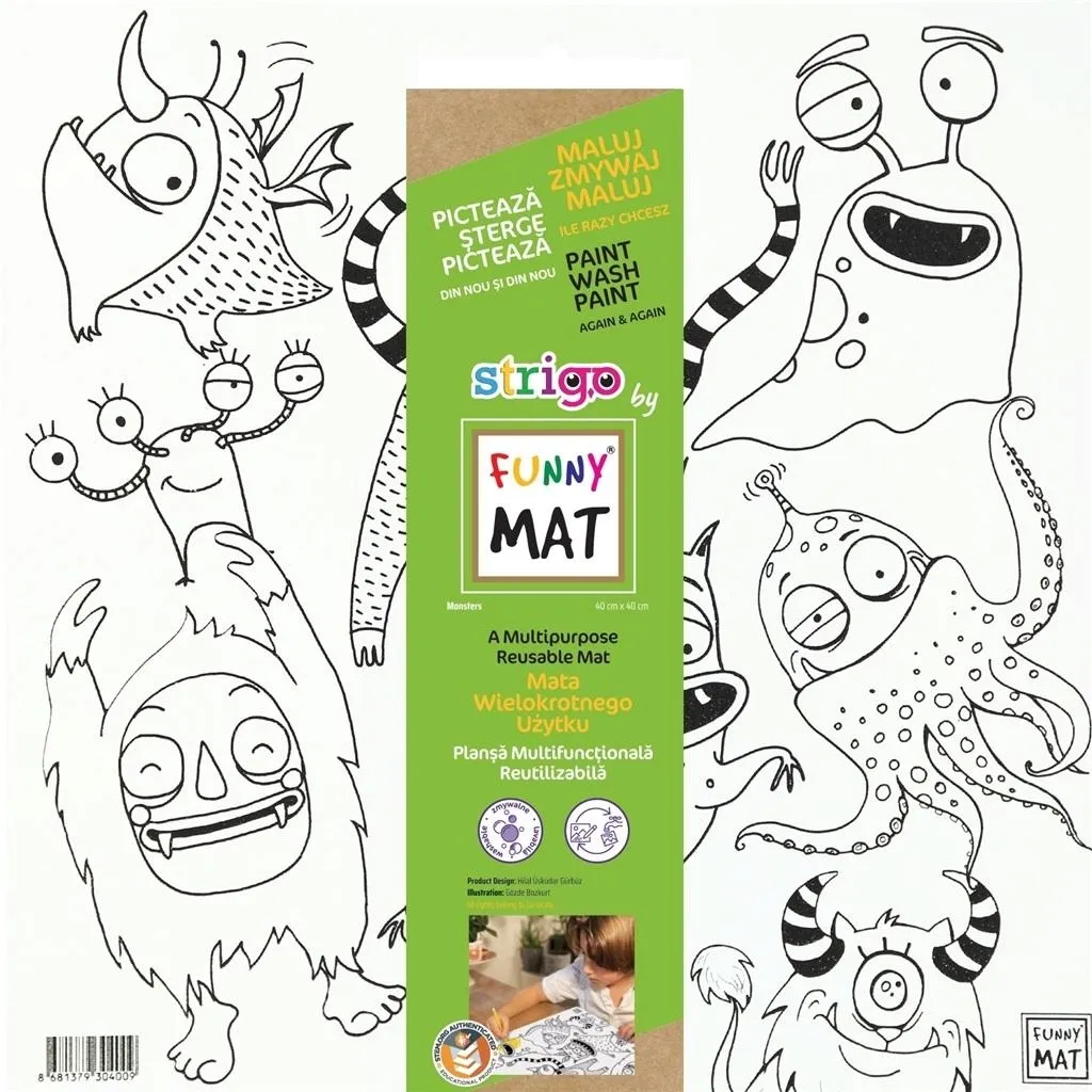 mata-biala-slodkie-potworki-funny-mat-strigo