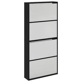 szafka-na-buty-z-lustrem-4-poziomy-czarna-63x17x134-cm