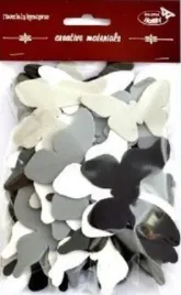 motyle-czarno-szaro-biale-52szt