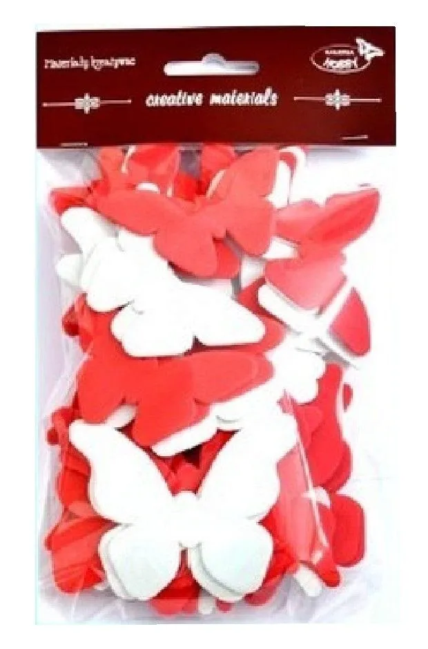 motyle-czerwono-biale-52szt