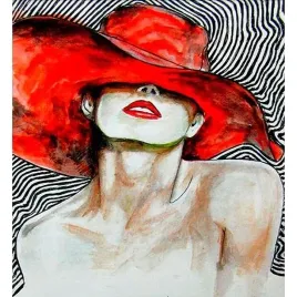 mozaika-diamentowa-5d-kobieta-w-kapelusz-40x30cm