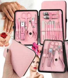 zestaw-do-manicure-18-elementow-rozowy-elegancki-przenosny-obcinacz-do-pazn