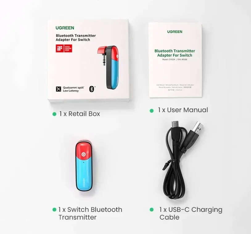 ugreen-bt-audio-transmiter-nintendo-switch-aptx-stan-nowy