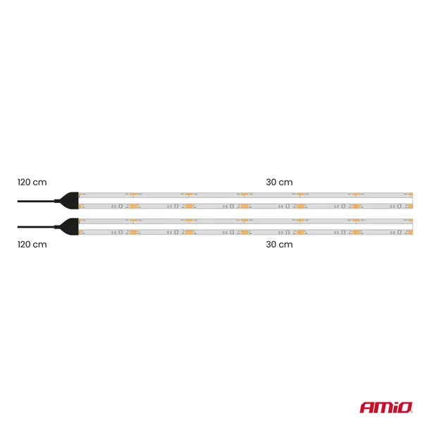 paski-led-cob-do-samochodu-biale-2x30cm-12v-amio-04569-marka-amio-stan-nowy
