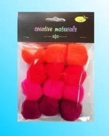 pompony-akrylowe-czerwono-rozowe-40mm-12szt