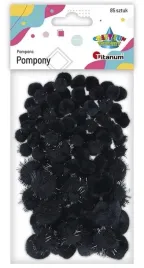 pompony-akrylowe-i-brokatowe-85szt-czarne