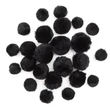 pompony-akrylowe-mix-czarne-24szt
