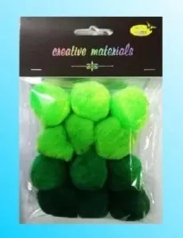 pompony-akrylowe-zielone-40mm-12szt