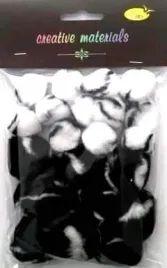 pompony-dwukolorowe-bialo-czarne-25-40mm-21szt