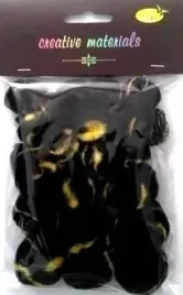 pompony-dwukolorowe-czarno-zolte-25-40mm-21szt