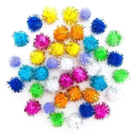 pompony-poliestrowe-mix-metalizowane-40szt