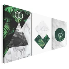 zielona-geometria-210x70cm-tryptyk