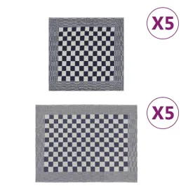 zestaw-10-recznikow-niebiesko-bialy-bawelna