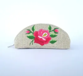 mala-lniana-kosmetyczka-etui-na-okulary-z-haftem-lowickim-rozowa-roza