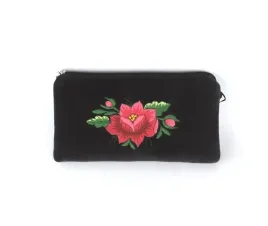 uniwersalne-etui-na-telefon-okulary-haft-lowicki-rozowa-roza