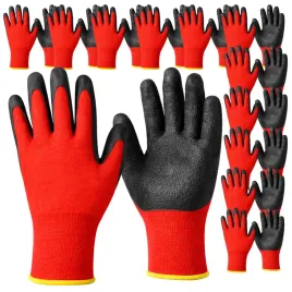12x-rekawice-robocze-czerwone-rekawiczki-ochronne-lateksowe-ogrodowe-r11