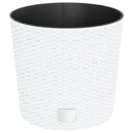 donica-ogrodowa-rattanowa-z-wyjmowanym-pojemnikiem-biala-30x27-cm