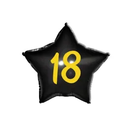 balon-foliowy-gwiazda-18-cali-45-cm-18-urodziny-czarny