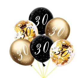 balon-lateksowy-z-konfetti-zloty-czarny-30-urodziny-6szt-30-cm