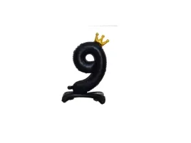 balon-foliowy-stojacy-cyfra-9-czarna-z-korona-85-cm