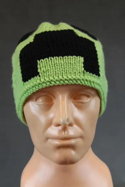 czapka-inspirowana-minecraft-creeper-stan-nowy
