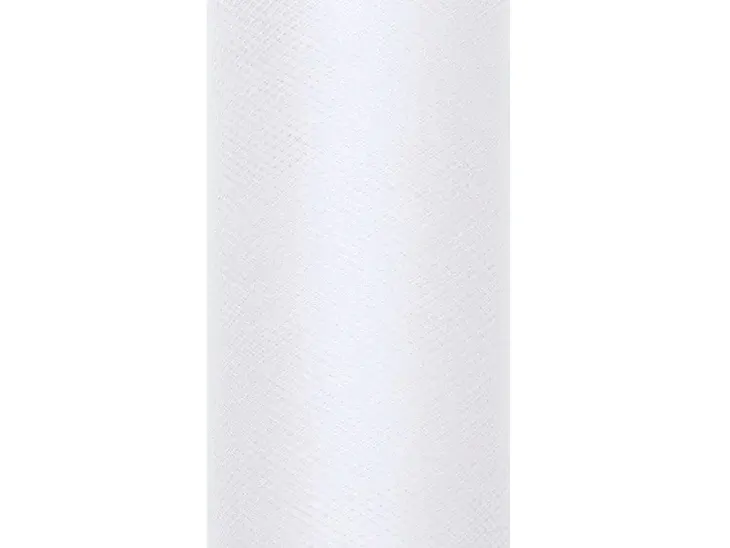 Tiul dekoracyjny biały 50cm x 9m 1 rolka TIU50-008