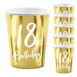 kubeczki-na-18-urodziny-18th-birthday-papierowe-zlote-220ml-6-sztuk-kpp73-1