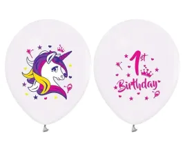 balony-jednorozce-1st-birthday-30cm-5-sztuk-gz-1jed