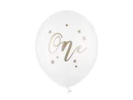 balony-na-roczek-w-kolorze-bialym-ze-zlotym-nadrukiem-one-30cm-50szt-sb14p-