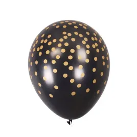 balony-lateksowe-czarny-w-zlote-kropki-urodziny-10-sztuk-12-calowe-30cm