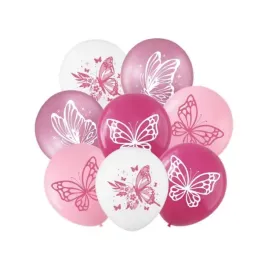 balony-lateksowe-vivaparty-motyle-rozowe-12-cali-8-sztuk