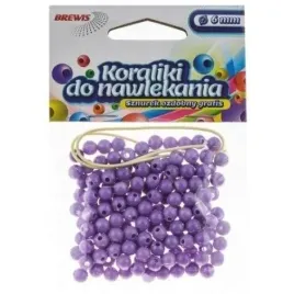 koraliki-do-nawlekania-fioletowe-sznurek-8mm-16g