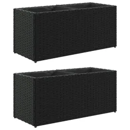 donice-ogrodowe-z-2-wkladami-2-szt-czarne-72x30x32-cm