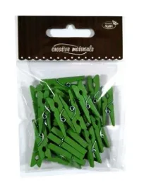 klamerki-drewniane-zielone-30mm-25szt