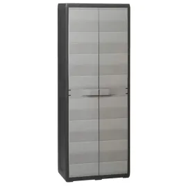 szafa-ogrodowa-z-3-polkami-czarno-szara