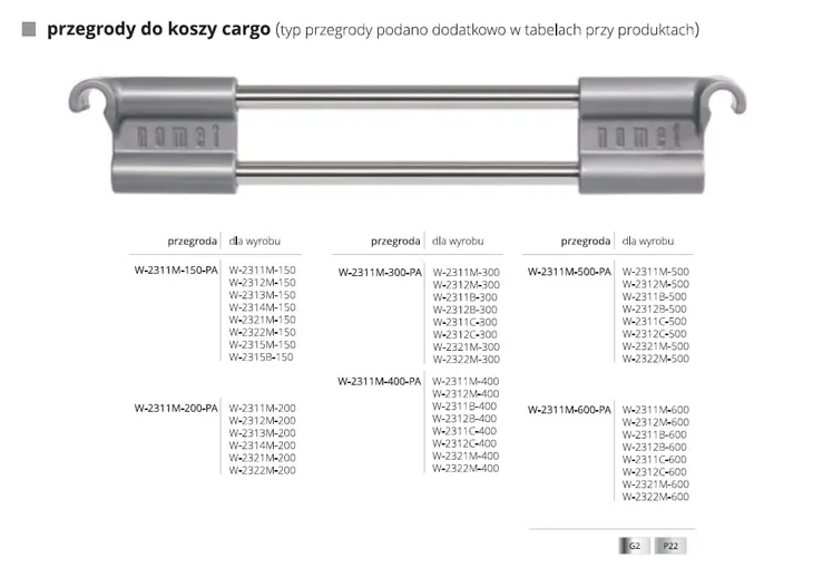 przegroda-do-koszy-cargo-150-mm-chrom-polysk-stan-nowy
