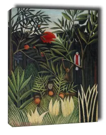 monkeys-and-parrot-in-the-virgin-forest-henri-rousseau-obraz-na-plotni