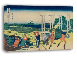 the-weir-at-senju-in-musashi-province-hokusai-obraz-na-plotnie-120x90