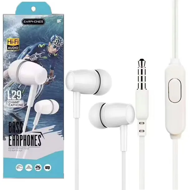 Słuchawki Przewodowe Dokanałowe Mikrofon Bass Dynamic Aerphone