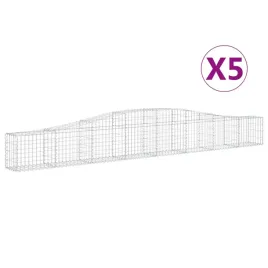 kosze-gabionowe-5-szt-400x30x40-60-cm-galwanizowane-zelazo
