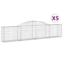 kosze-gabionowe-5-szt-300x30x60-80-cm-galwanizowane-zelazo
