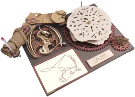 robotime-drewniany-model-puzzle-robot-rysujacy