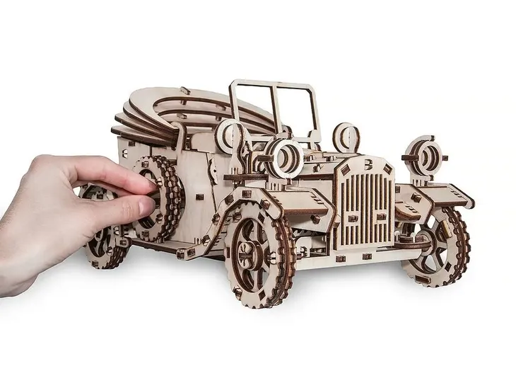 ewa-drewniane-puzzle-3d-samochod-retro-stan-nowy-marka-robotime